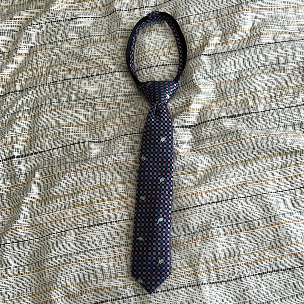 Cat & Jack Blue and Black Pre-Tied Polka Dot Tie
